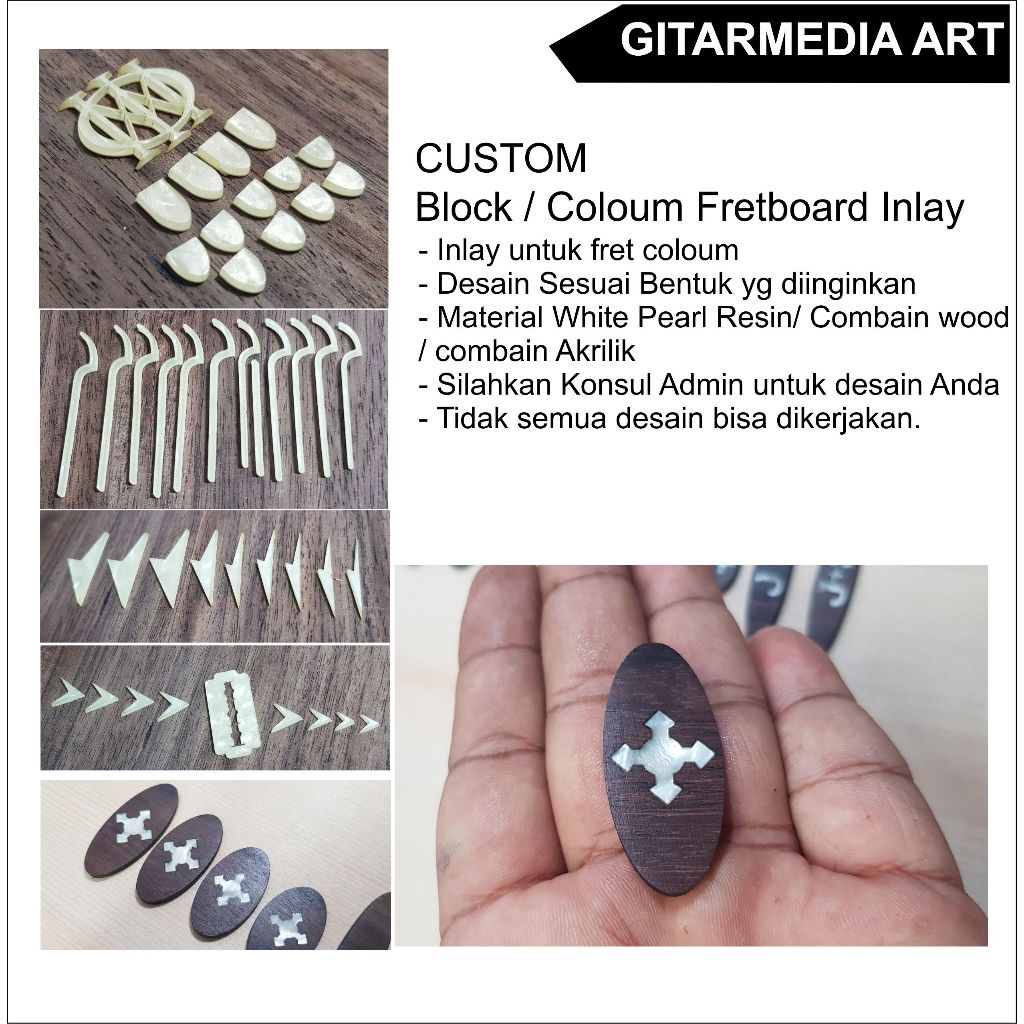 Custom Inlay Fretboard gitar/ bass