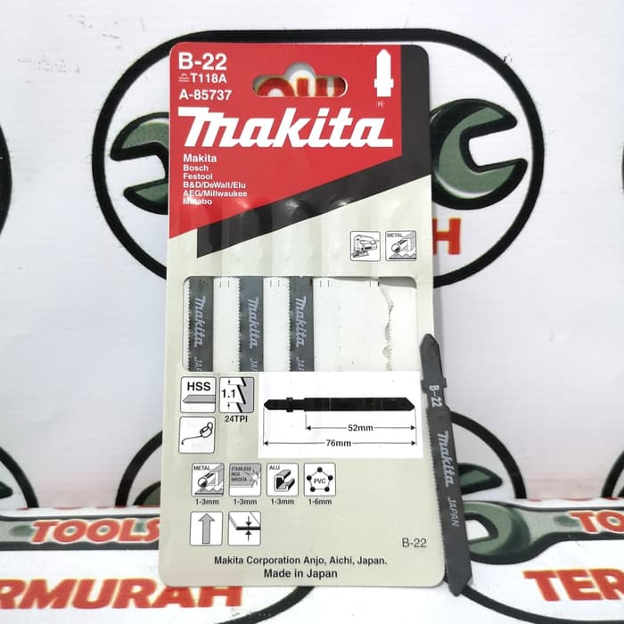 

Mata Pisau Jigsaw MAKITA Metal B-22 (1 pc) Jig Saw Blade B 22 B22