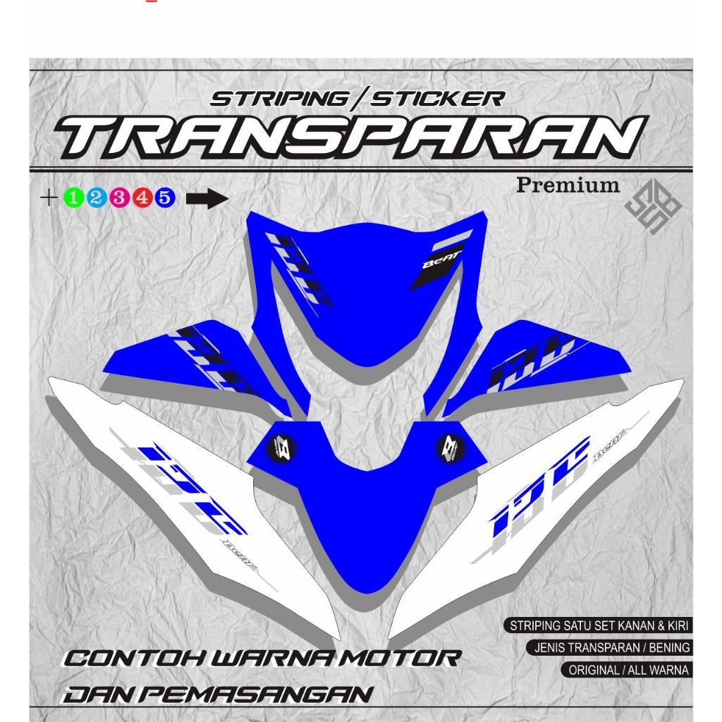 STRIPING TRANSPARAN BEAT FI VIETNAM / STIKER TRANFARAN BEAT FI