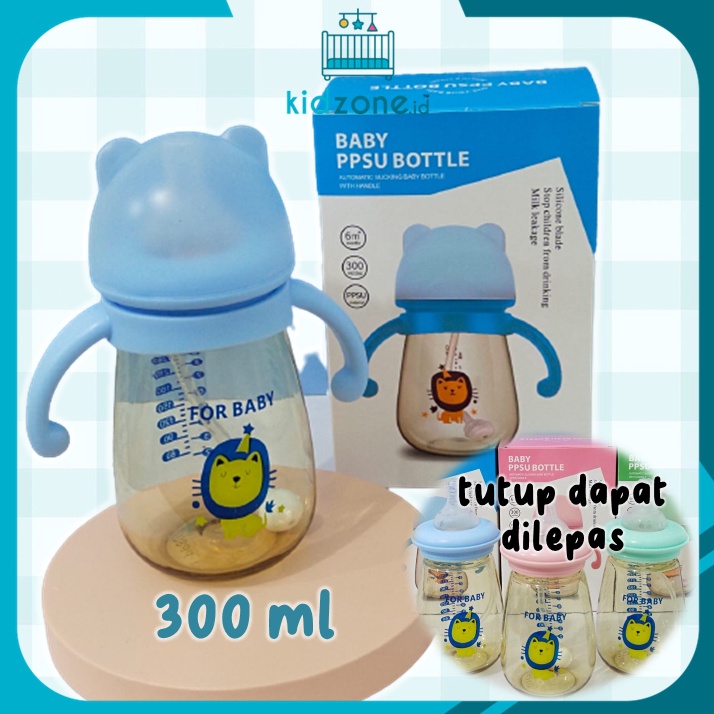 Botol Anak 2in1 botol dot dan sedotan Botol Susu Bayi PPSU 3ML Gravity Ball Straw karakter kucing PP