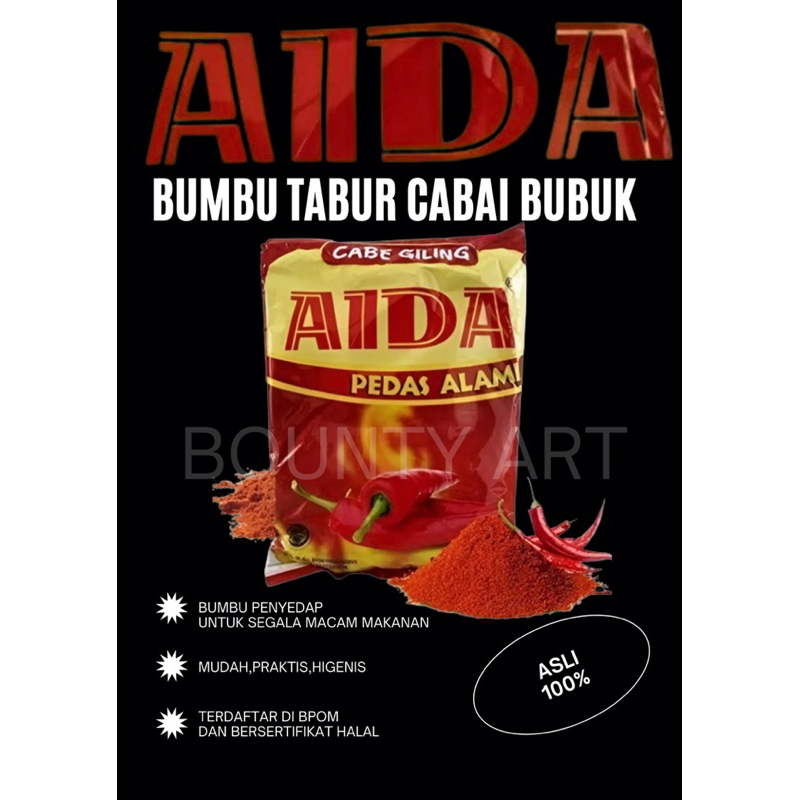 

Aida bumbu tabur cabe bubuk 500gr