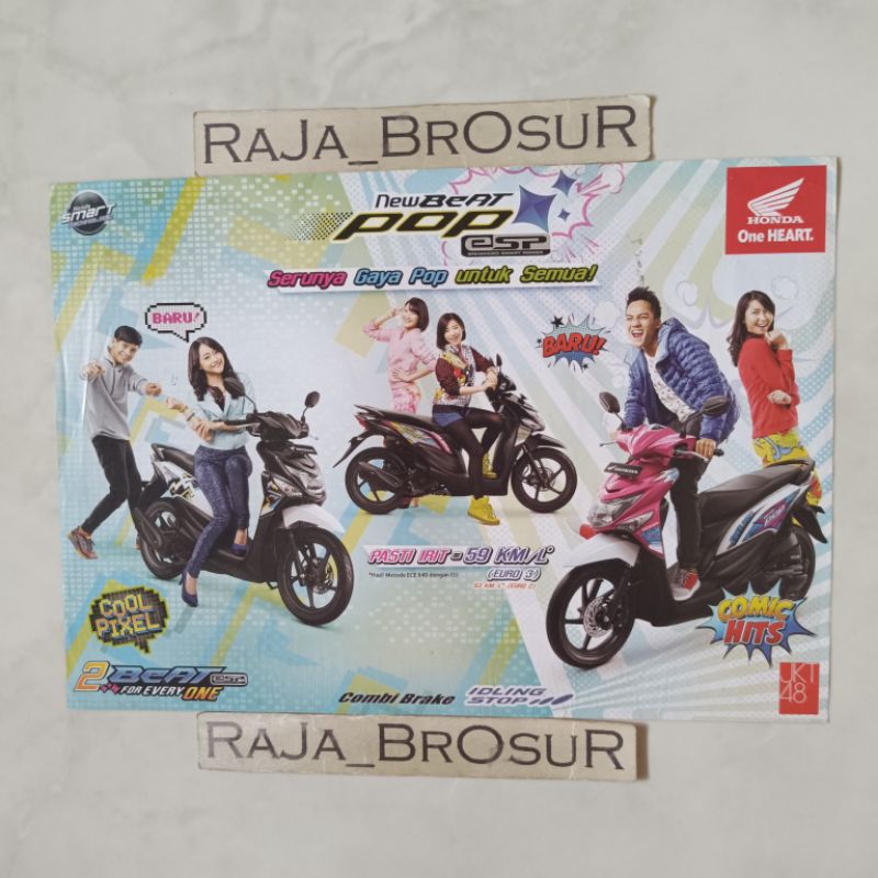 Poster brosur katalog flyer Honda Beat Pop Esp 2016