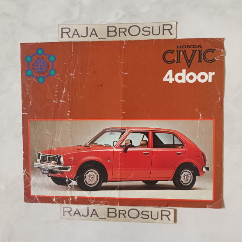 Poster brosur katalog leaflet jadul lawas Honda Civic 4Door/Civic Koper