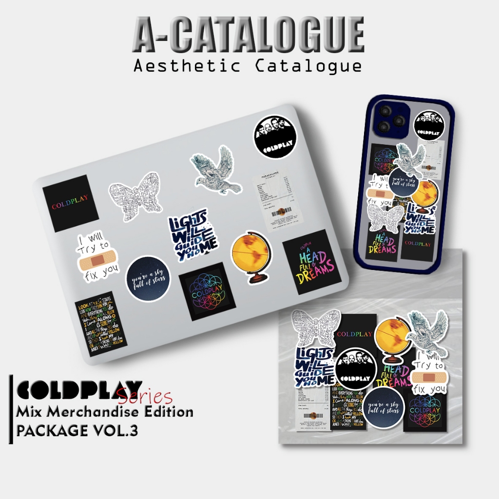 

Sticker Aesthetic Catalogue Waterprooft Compilation Hypebeast Icon Logo || COLDPLAY VOL.3