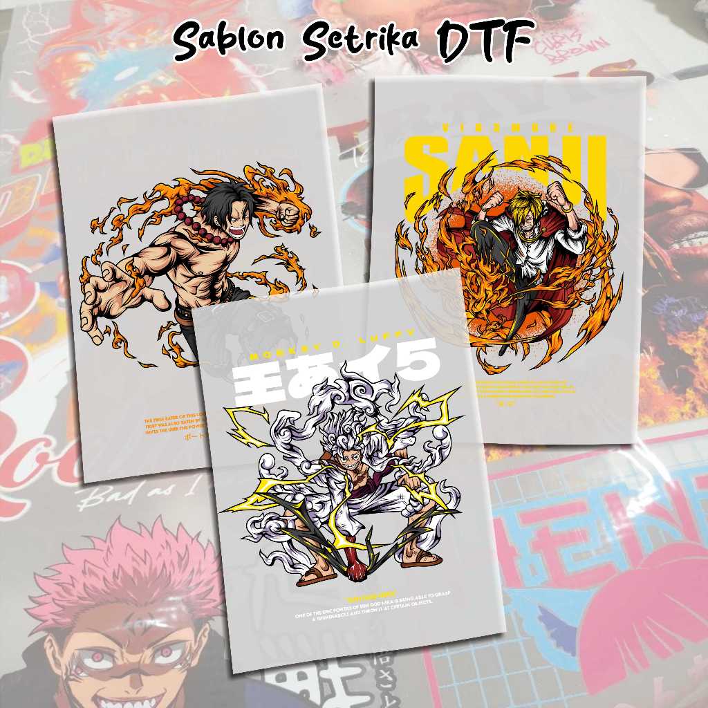 

Sablon Setrika Sablon DTF A3+ Anime One Piece Series - SIAP PRESS termurah