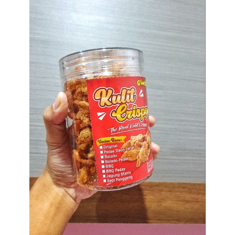 

Kulit Ayam Krispi Original 200gr Toples 800ml snack lebaran viral