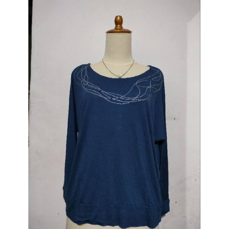 P ♥️ Blouse Corniche Biru Elektrik (L)