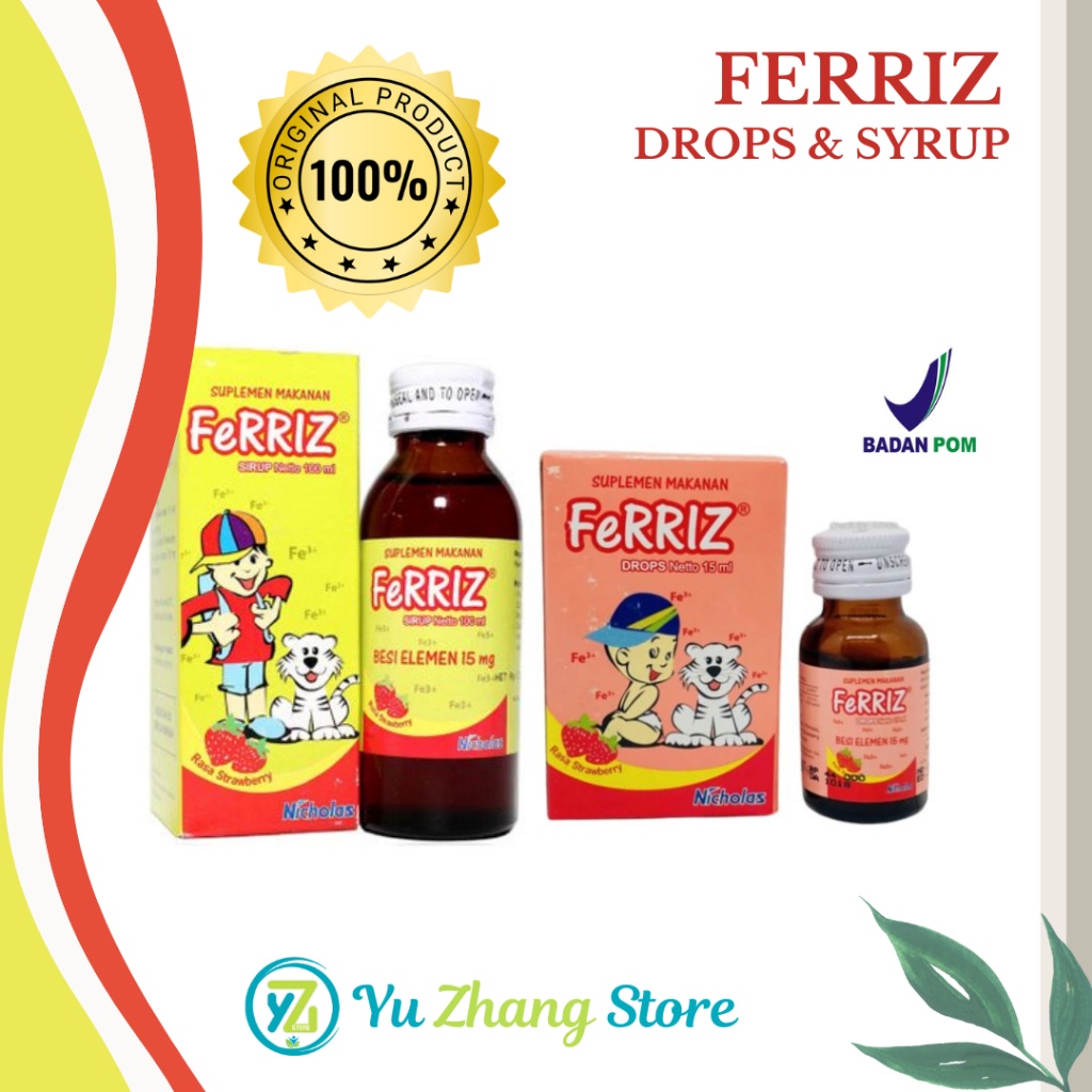 Grosir FERRIZ DROP  SYRUP  SUPLEMEN ZAT BESI  PENCEGAHAN STUNTING
