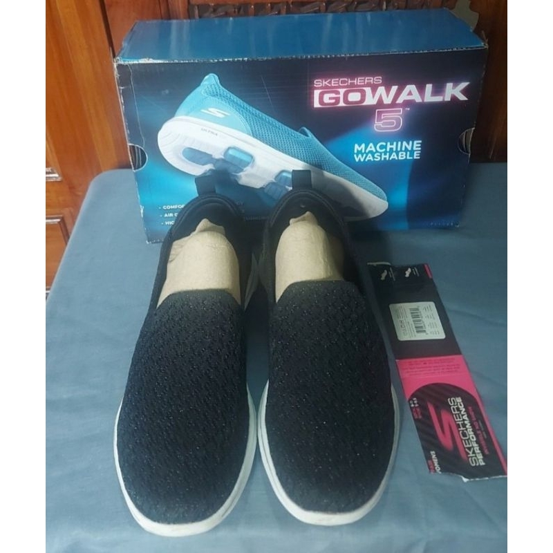 Skechers go walk original women sepatu wanita size 38.5 hitam