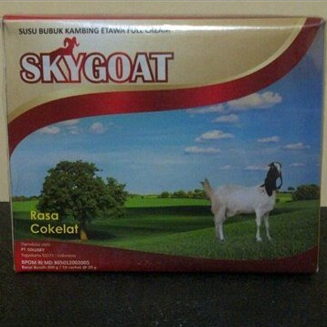 

Susu Kambing Etawa Bubuk SKY GOAT Rasa Coklat 1 Box Isi 10 Sachet