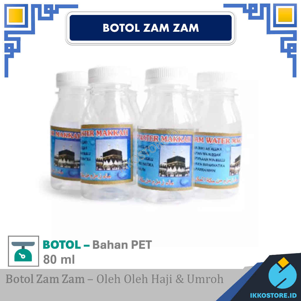 Botol air Zam Zam Kosong 80 ml
