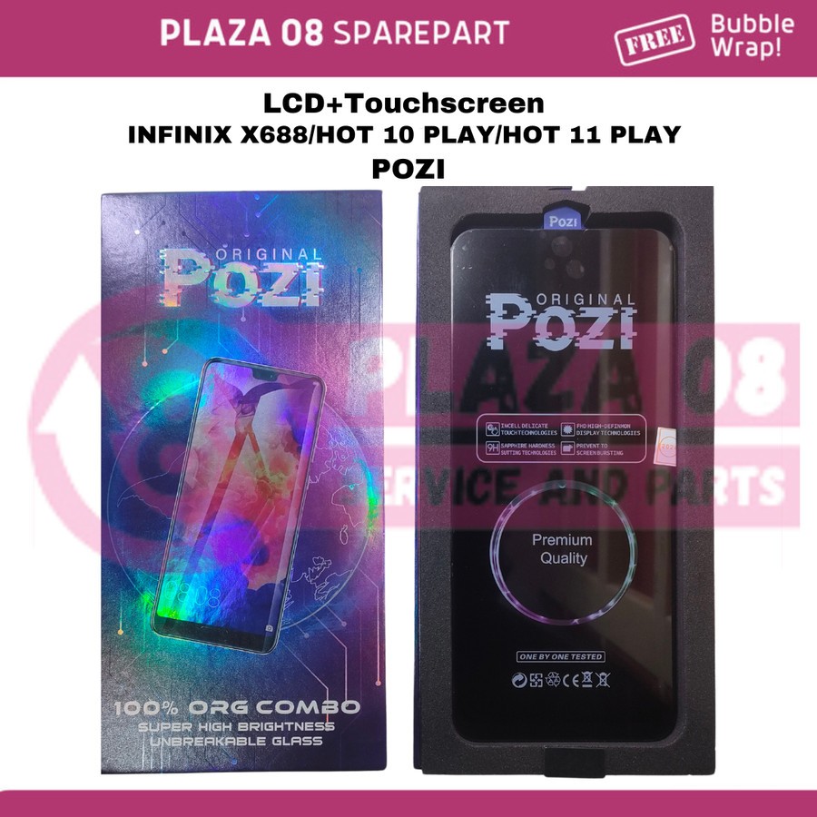 LCD+Touchscreen INFINIX X688/HOT 10 PLAY/HOT 11 PLAY BLACK POZI