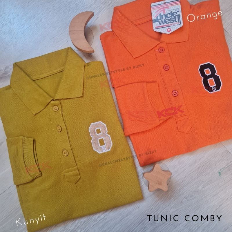 PAKAIAN TUNIK OLAHRAGA - TUNIK ANGKA 8 ORI KUNYIT - UNCLEWEST STYLE - PAKAIAN OLAH RAGA WANITA