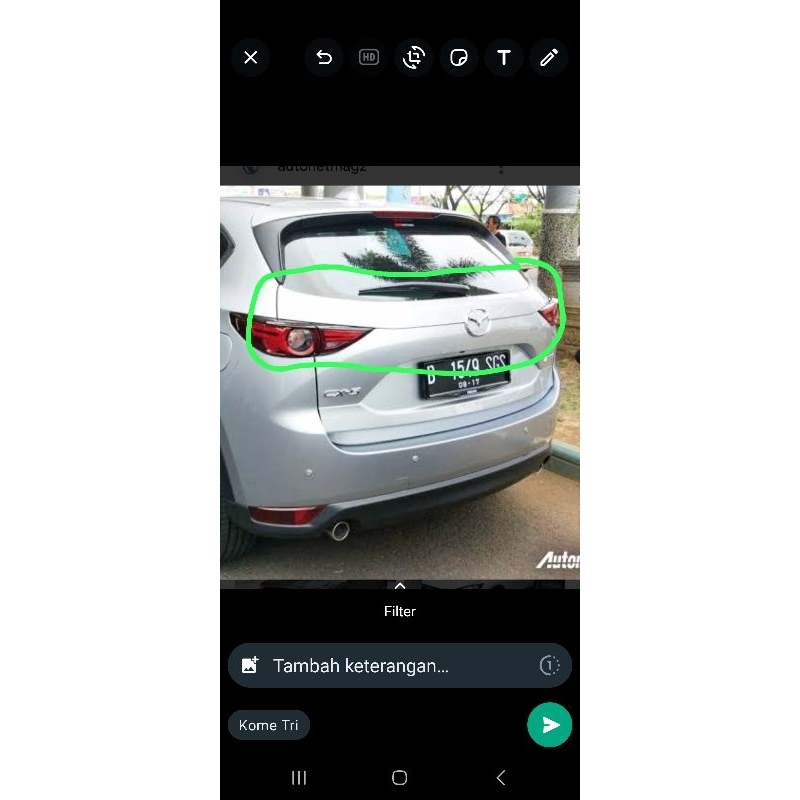 cover pintu bagasi mazda CX5