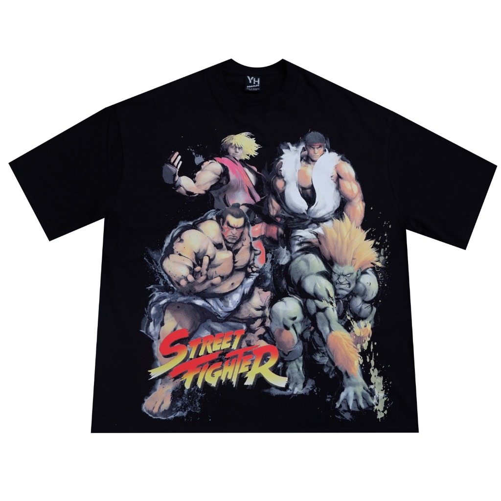 BIG OVERSIZE T-SHIRT STREET FIGHTER TEAM