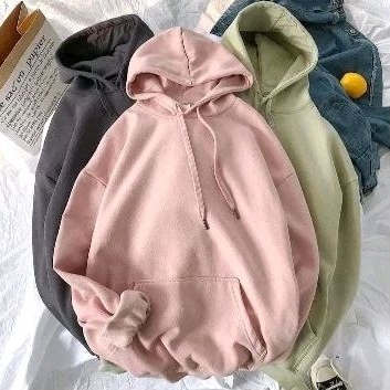 HOODIE POLOS SWEATER UNISEX WANITA NATRUAL  HOODIE OVERSIZE