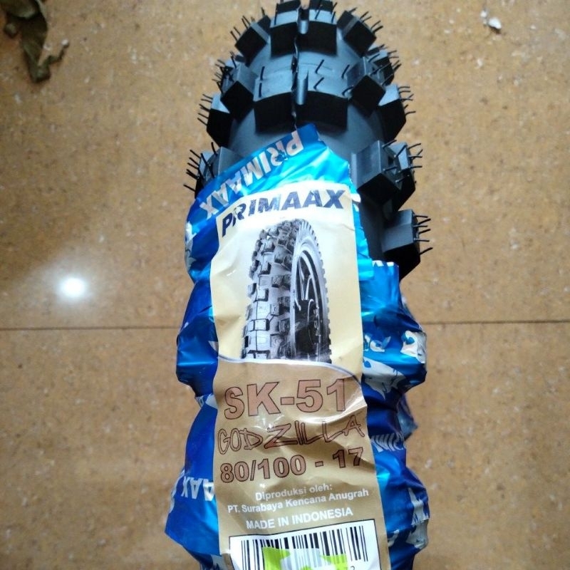 Ban Motor Trail PRIMAAX Godzilla Sk51 80/100 Ring 17 TubeType Luar Tril Trill Cross 80 100-17 PRIMAX