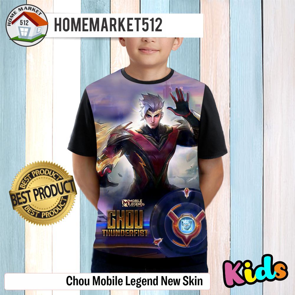 Kaos Anak Chou Mobile Legend New Skin Kaos Anak Laki-Laki Dan Perempuan Kaos Anak Murah | HOMEMARKET