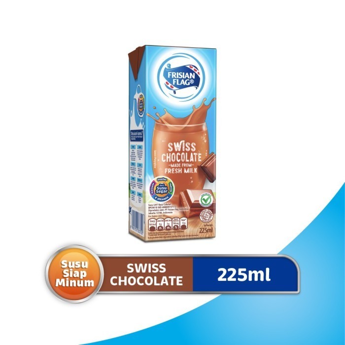 

frisian flag uht swiss cokelat 225ml - susu uht frisian flag swiss chocolate