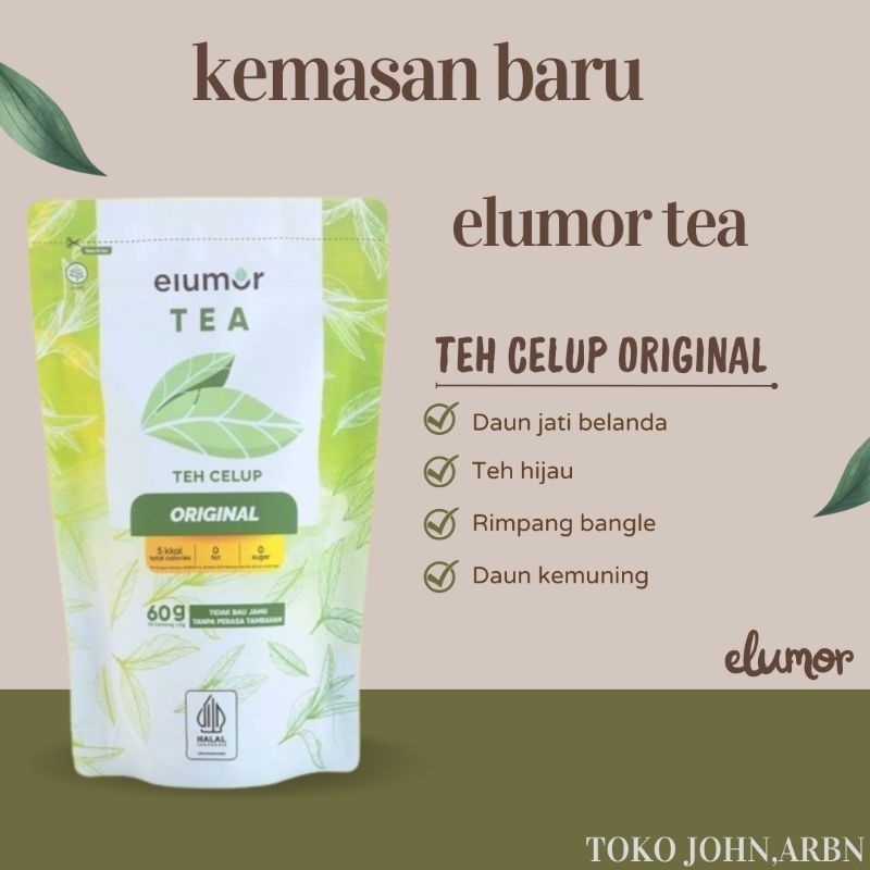 

ELUMOR Slimming Tea Original - Teh Celup Diet Pelangsing Badan Herbal Alami 30 Pcs