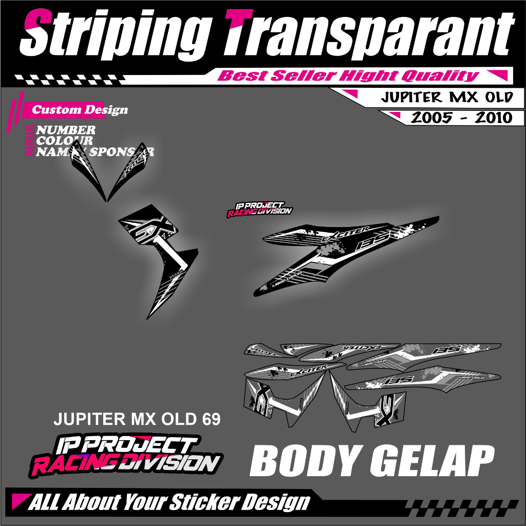 JUPITER MX 135 OLD (COD) STIKER STRIPING MOTOR YAMAHA JUPITER MX OLD - STIKER LIST GRAFIK SIMPLE WAR