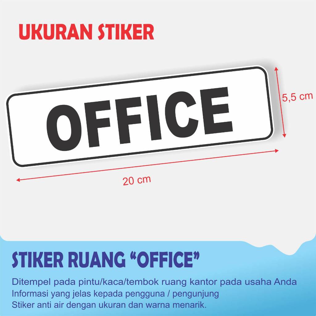 

STIKER petunjuk ruang OFFICE