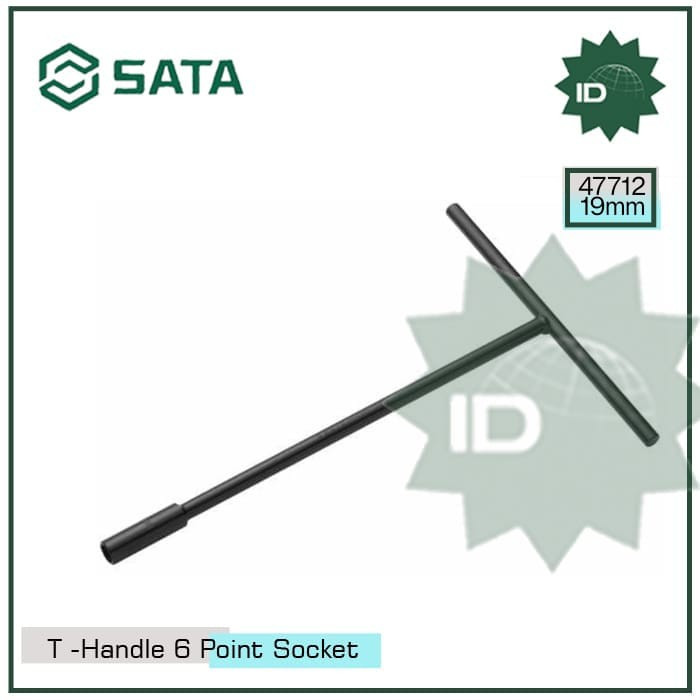 Kunci T 6PT Socket 19 mm T-Handle 47712 SATA TOOLS