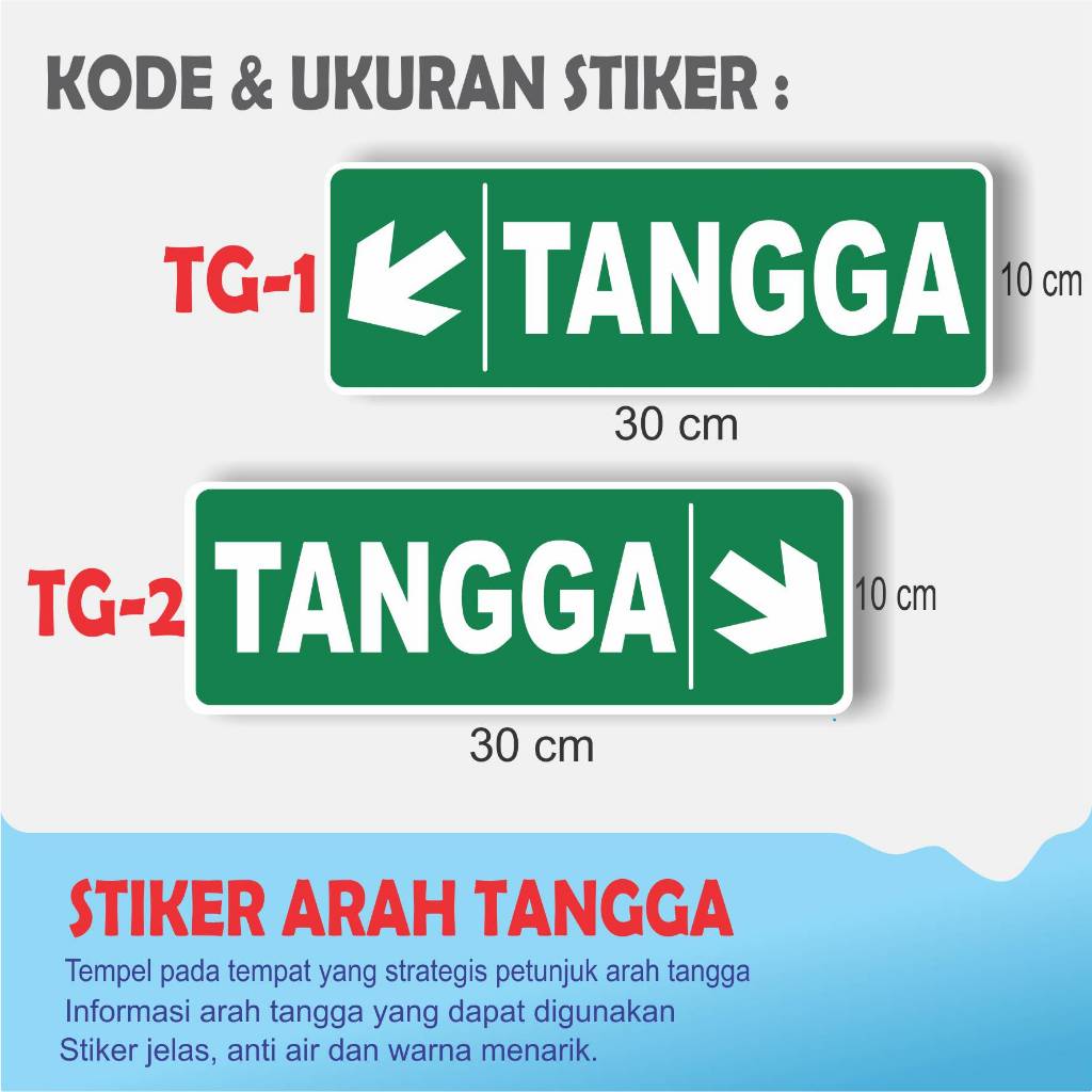 

STIKER Arah PETUNJUK TANGGA