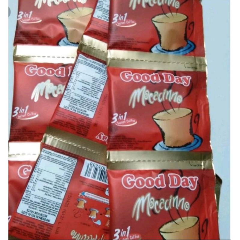 

Good Day Moccacino renceng isi 10, Kopi Hot, Kopi dingin, Kopi rumahan