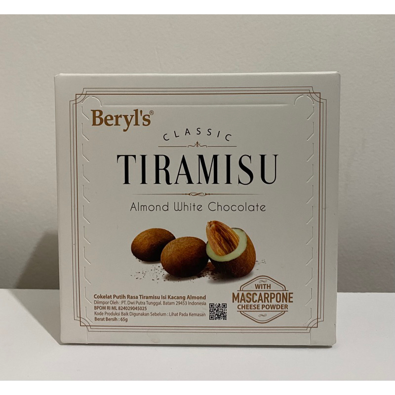 

Beryl’s Classic Tiramisu Almond White Chocolate / coklat beryls tiramisu 65gram, coklat malaysia import