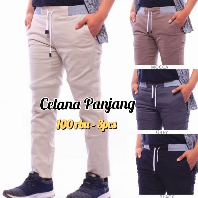 celana panjang dewasa 100 ribu dapat 3pcs