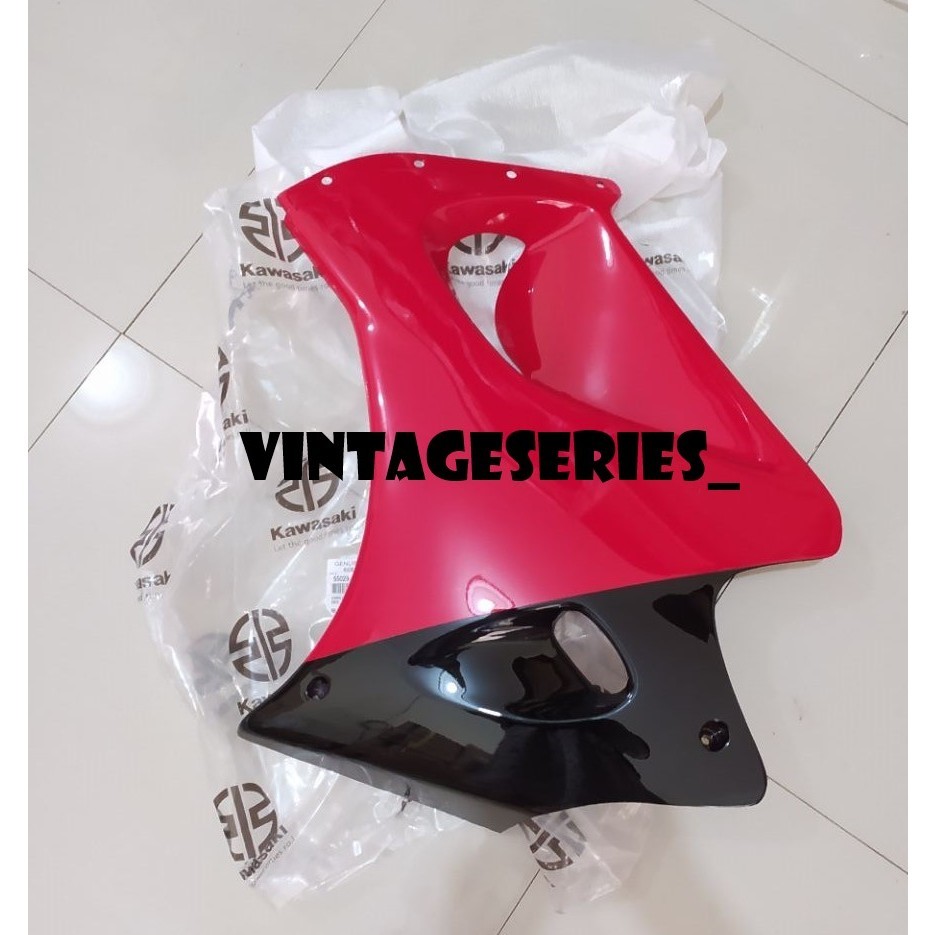 FAIRING BAWAH NINJA RR OLD ORIGINAL KIRI MERAH HITAM 55028-1356-21Y ORIGINAL KAWASAKI