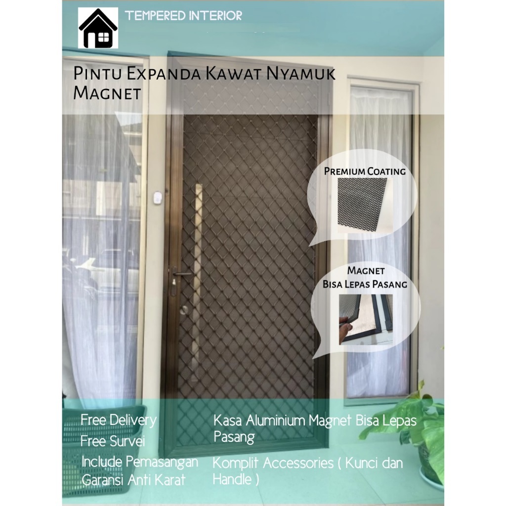 Pintu Expanda Kawat Nyamuk Magnet