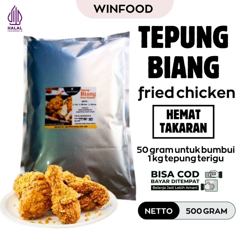 

Tepung Biang Fried Chicken 500 gram Biang Tepung Praktis untuk 10 kg tepung terigu