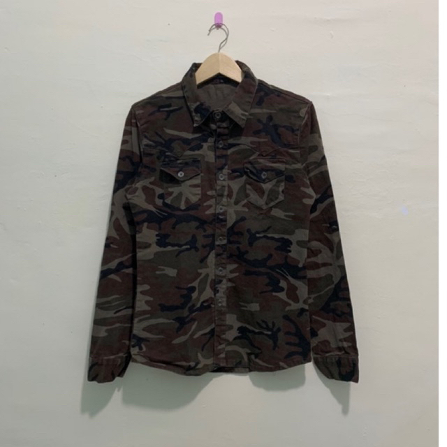 KEMEJA CAMO RIBBON AND AUDI SECOND ORIGINAL