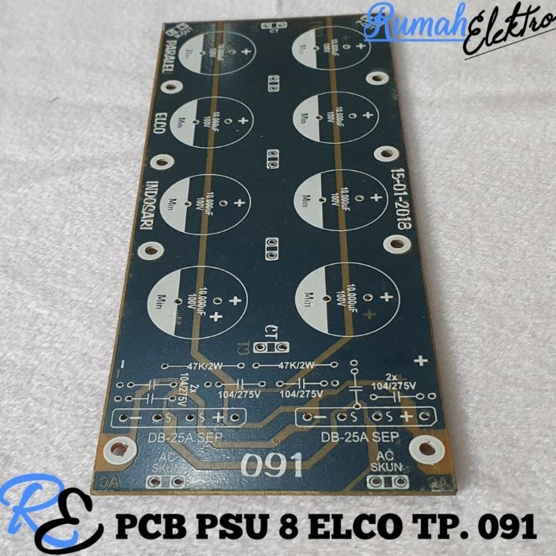 PCB PSU 8 ELCO PARALEL TIPE 091