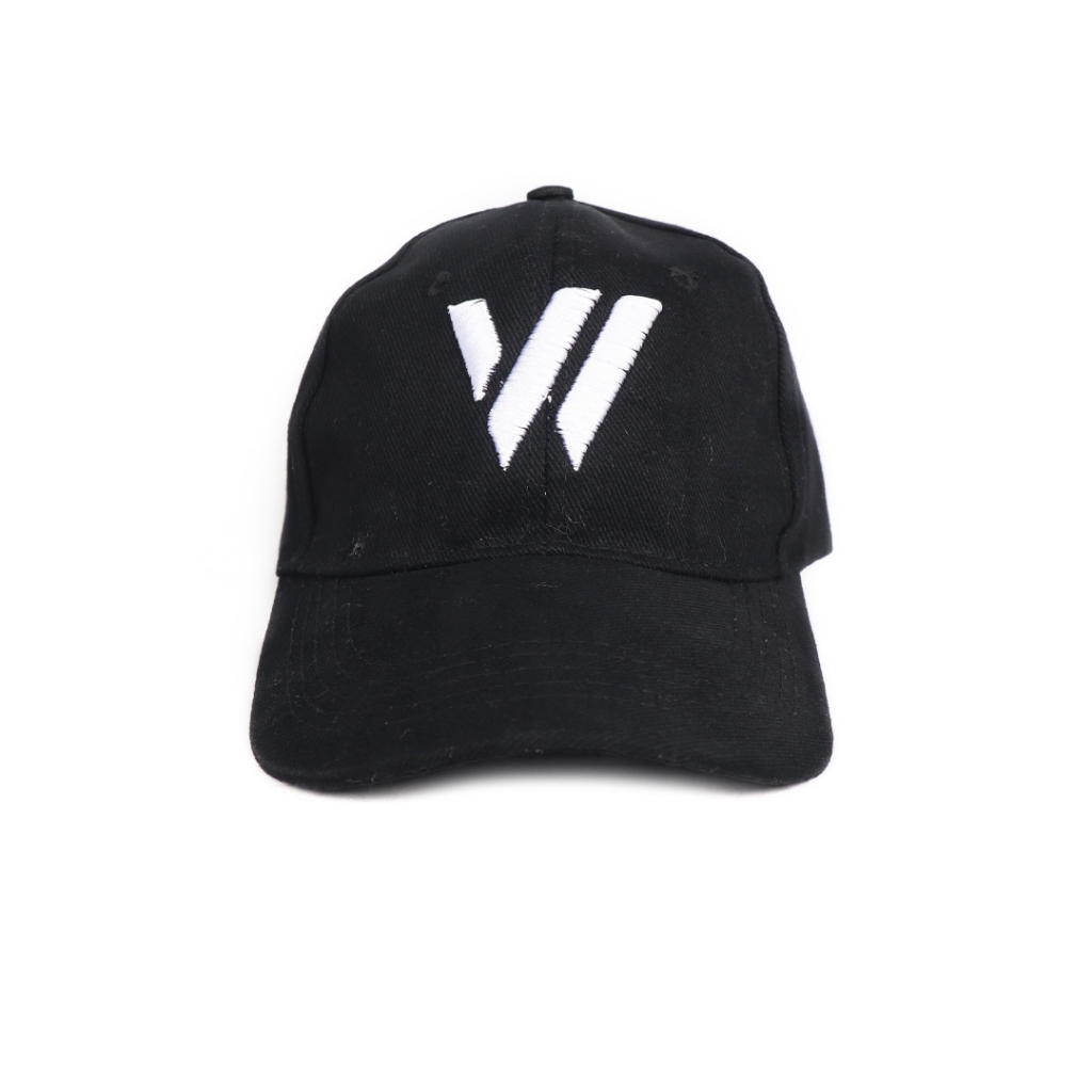 Weird Jeans - Black Hat "W" -  Topi Baseball Topi Pria Snapback Pria Wanita Keren Elegant Warna Hita