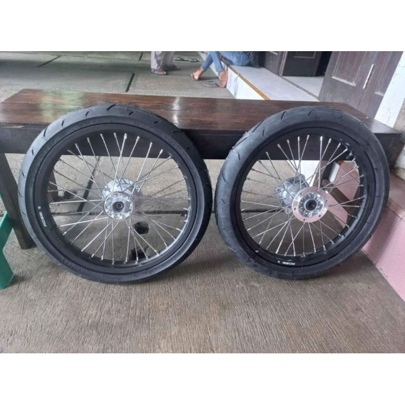 RODA SUPERMOTO CACING SUREX KLX 150 UKURAN 160 160 RATA