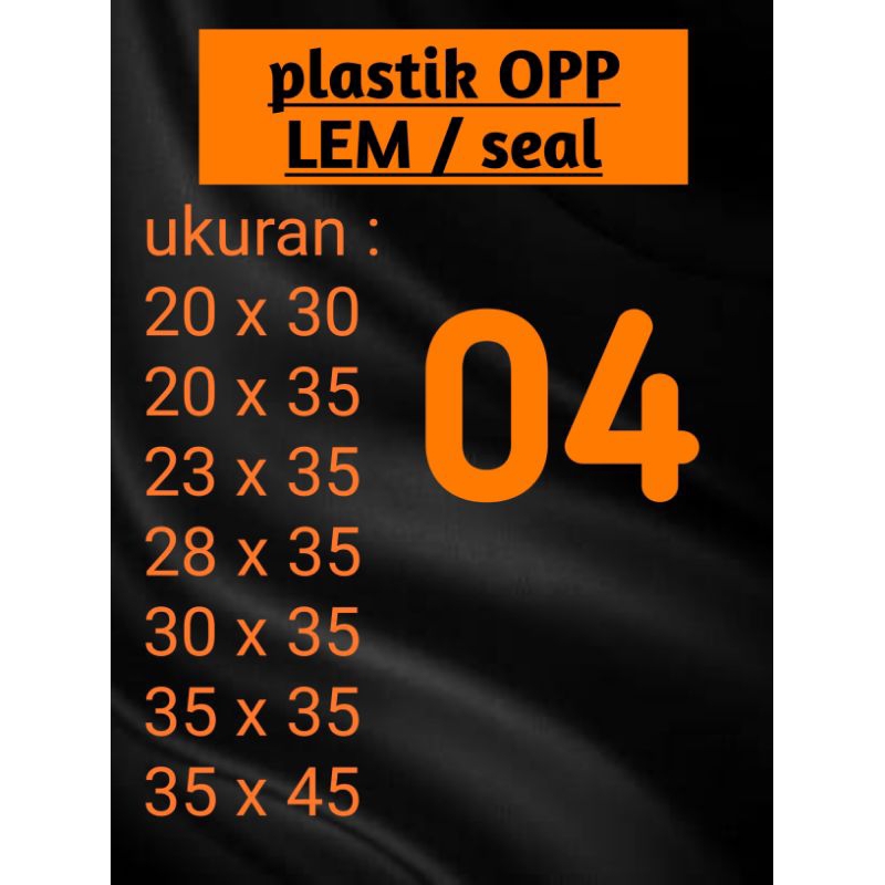 

plastik opp lem 04 isi 100 lembar