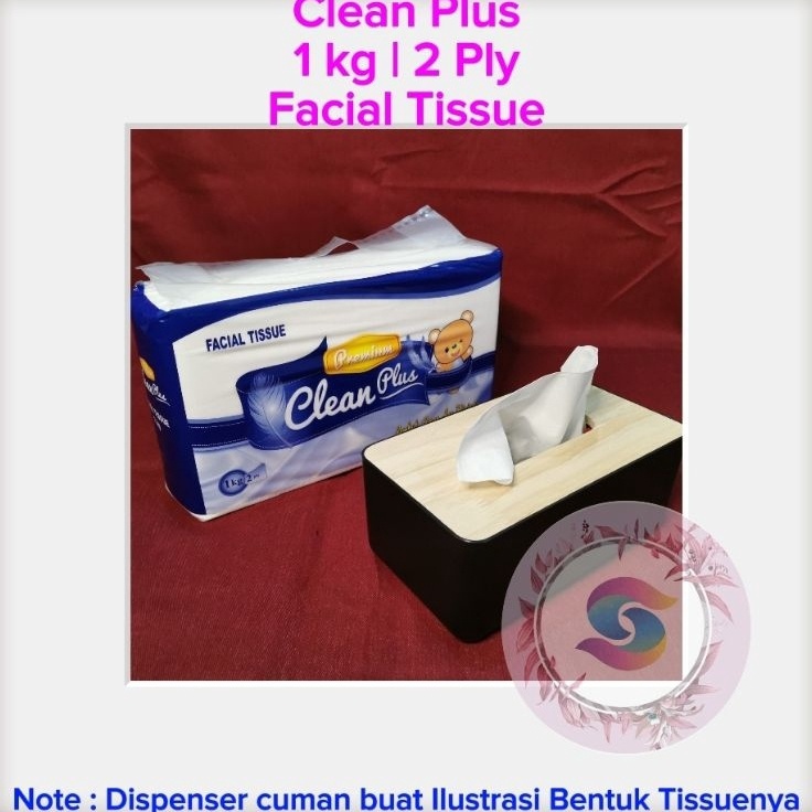 Diskon Update  Premium Clean Plus 1 KG Facial Tissue Tisu 1kg  1 gram 2 ply Murah Soft Higienis Term