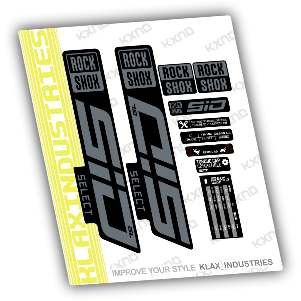 Decal ROCKSHOX SID SL SELECT 2021 - 2023 KLAX INDUSTRIES stiker sepeda