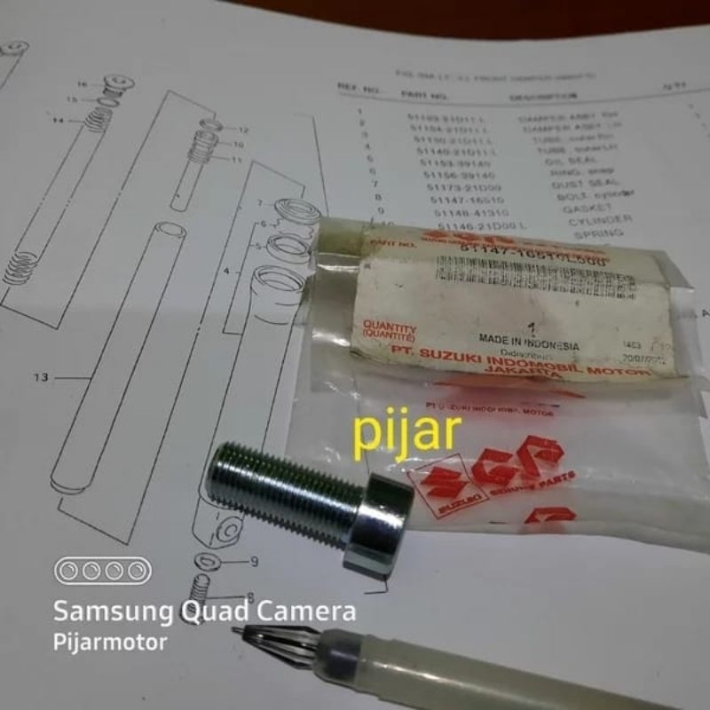 Baut Tap Oli Shock Depan Suzuki RC 100 Bravo Crystal Tornado Satria 120 RGR 150