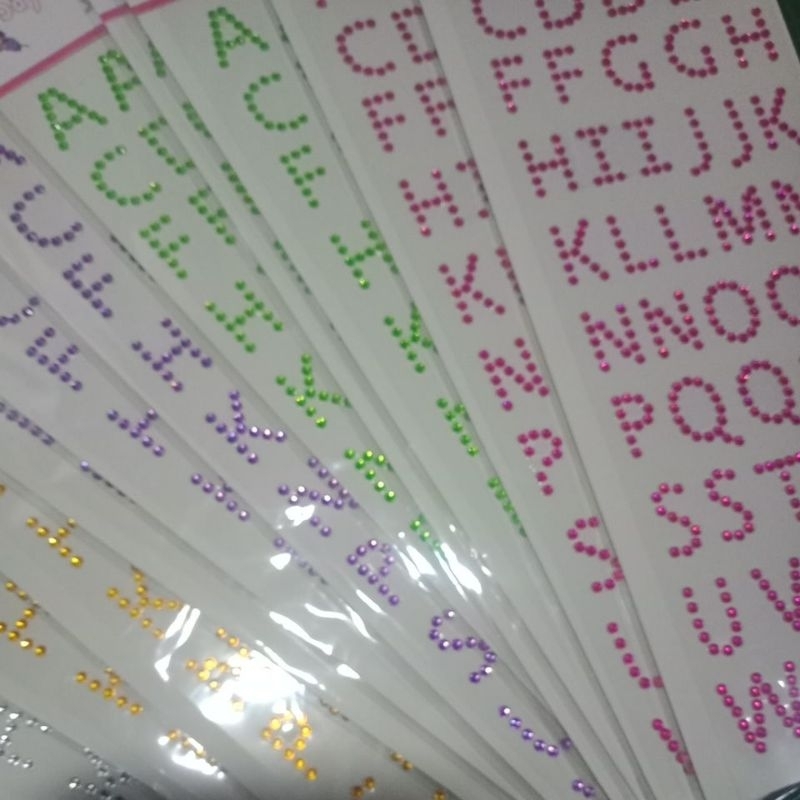 

stiker Crystal Abjad Stiker Manik Mutiara