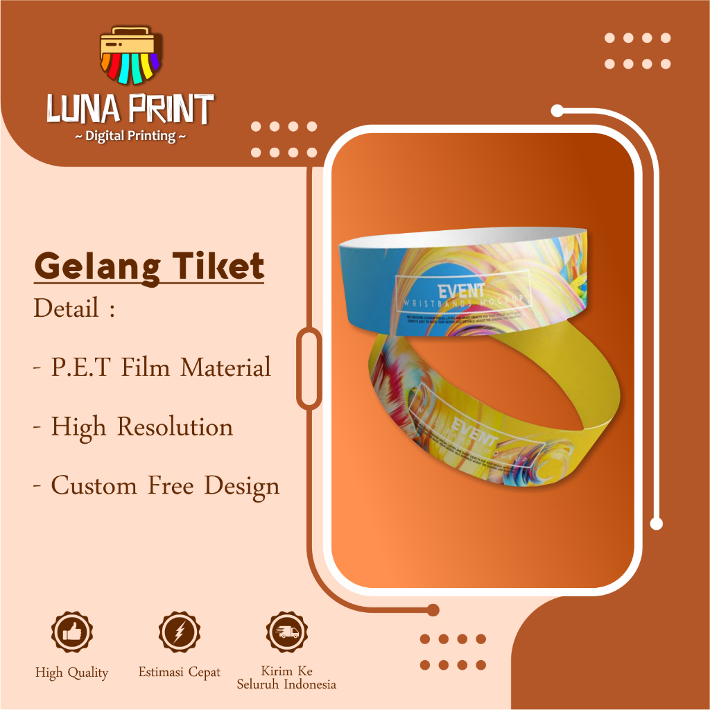 Gelang Tiket Custom