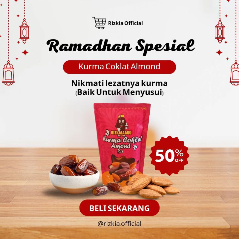 

Coklat Kurma Almond Rizkiaaaku