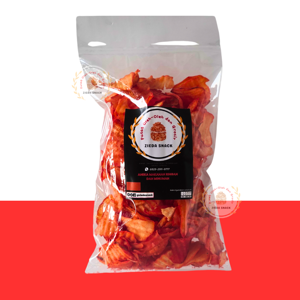 

Keripik Singkong Balado Pedas Gurih - 250 Gram