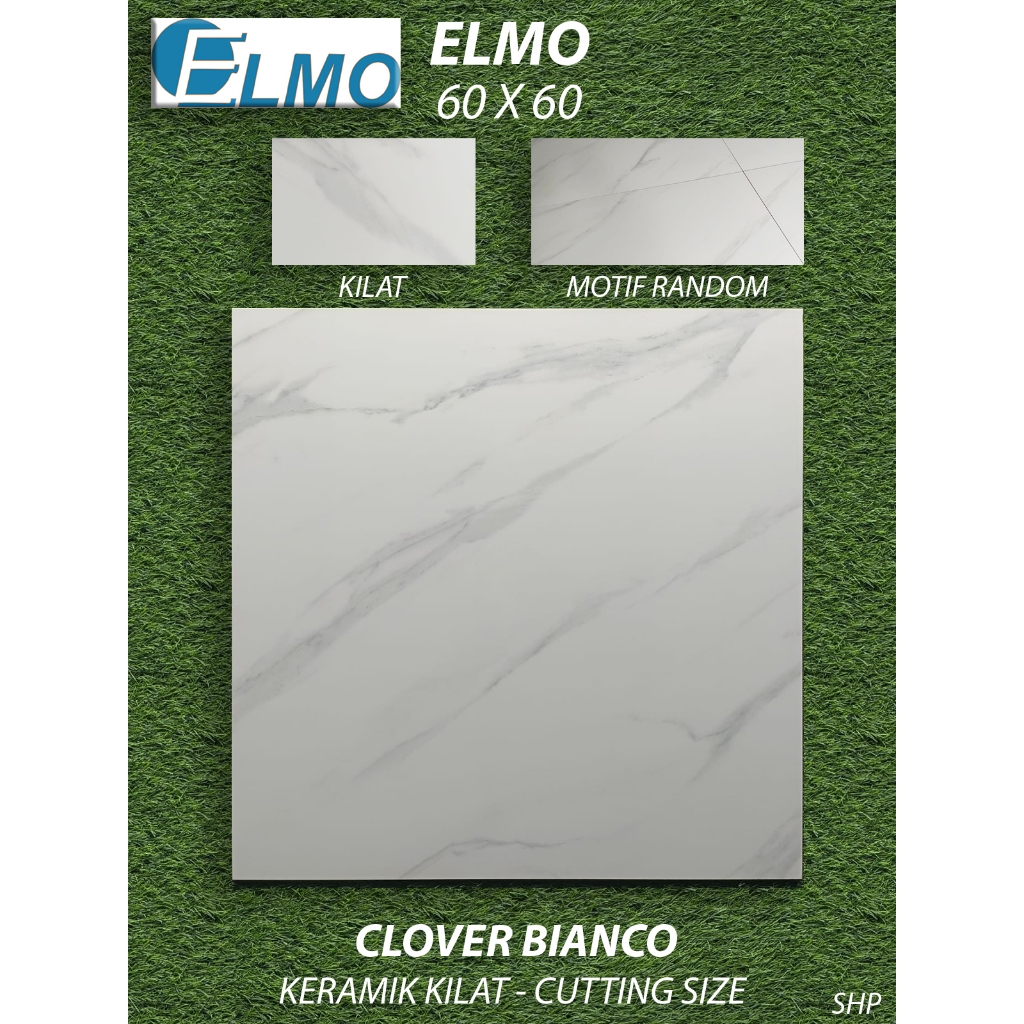 Keramik Lantai 60X60 Elmo Clover Bianco Pekanbaru Riau, Motif Putih Awan