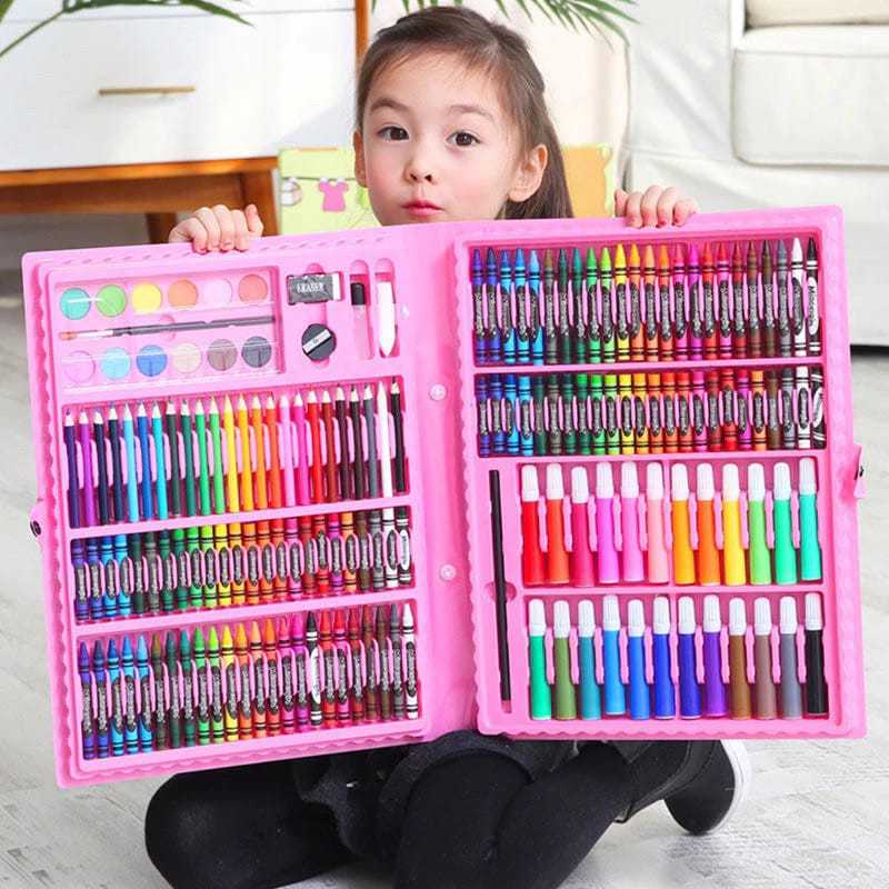 

Crayon set isi 168 pcs pensil pewarnai set alat lukis set krayon set 168 pcs Crayon