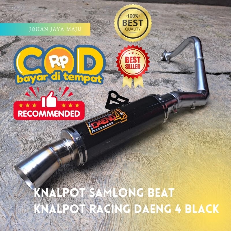 Knalpot Daeng 4 Black Beat ESP, Beat Fi, Beat Pop, Beat Street, Beat Deluxe, Beat CBS