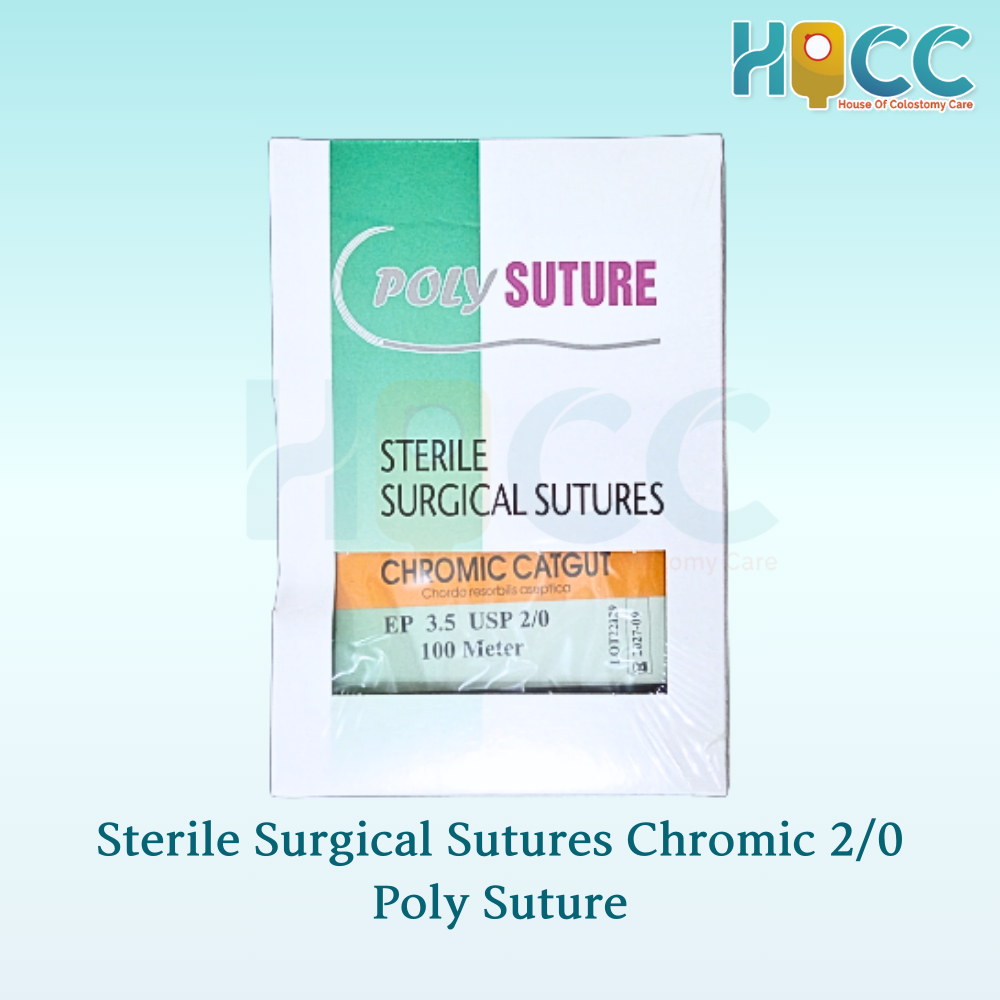 STERILE SURGICAL SUTURE CATGUT CHROMIC 2/0 - POLYSUTURE 100 METER
